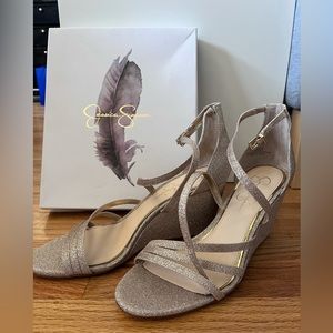 Jessica Simpson Champagne Callyia Wedges